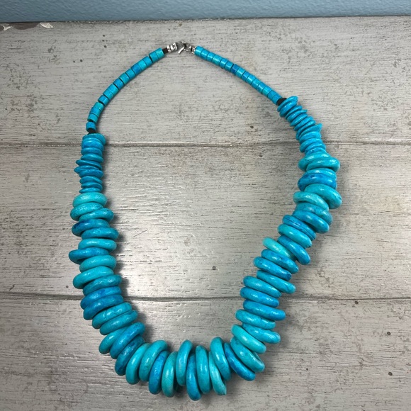 Turquoise chunky necklace - Picture 8 of 11